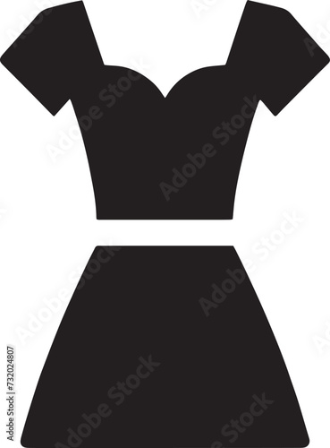 Classic A-Line Dress Icon vector