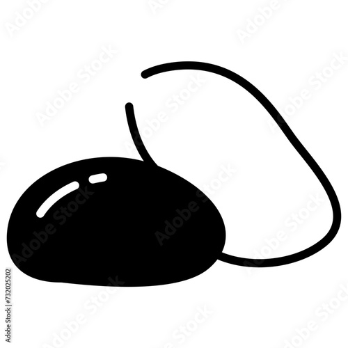 Potato glyph and line vector illustration