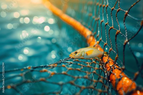 Fish in net, Fishing net .