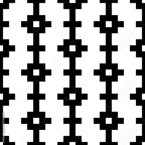Seamless pattern. Figures ornament. Ethnic embroidery background. Tribal wallpaper. Ethnical folk image. Tribe motif. Ancient backdrop. Digital paper for web design, textile print. Vector artwork.