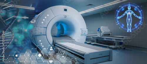 Magnetic resonance imaging scan device in Hospital.