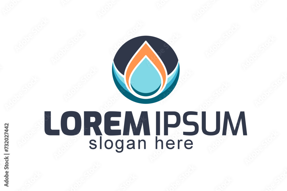 fire and water logo, plumbing logo fire and water logo, plumbing logo