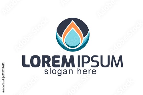 Free Download fire and water logo, plumbing logo  - GFXLoad