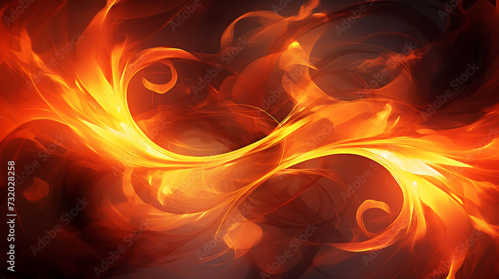Abstract flames of energy swirling 