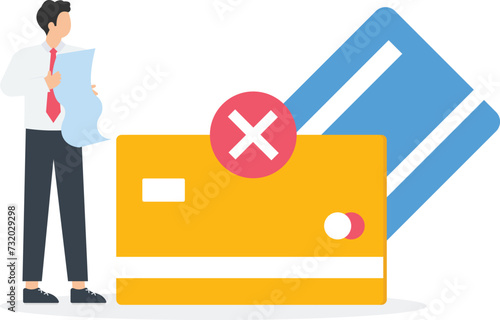 Man having financial problems, Financial loss and economic crisis, Debt problem or business crisis concept,

