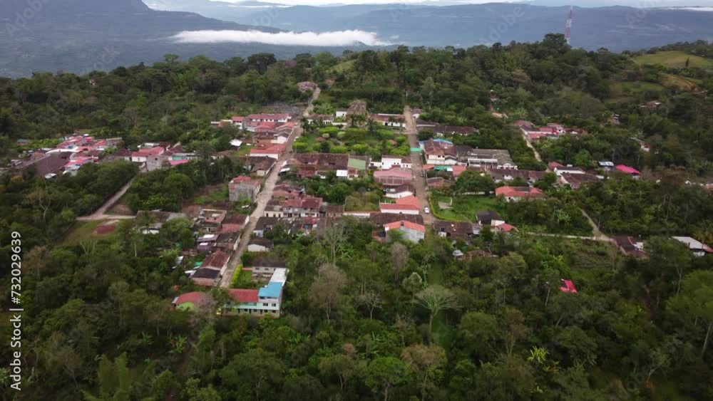 Vidéo Stock Municipio del Hato Santander en Colombia, desde donde se