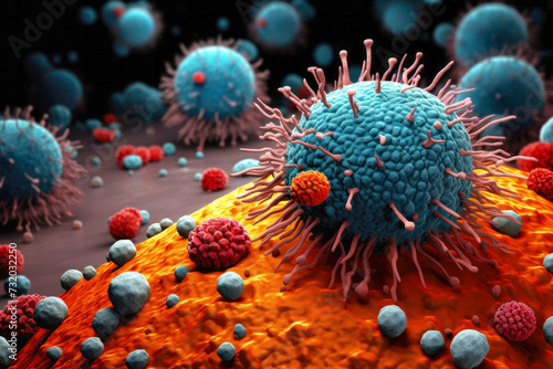 T lymphocyte as part of the human immune system - adaptive immune response