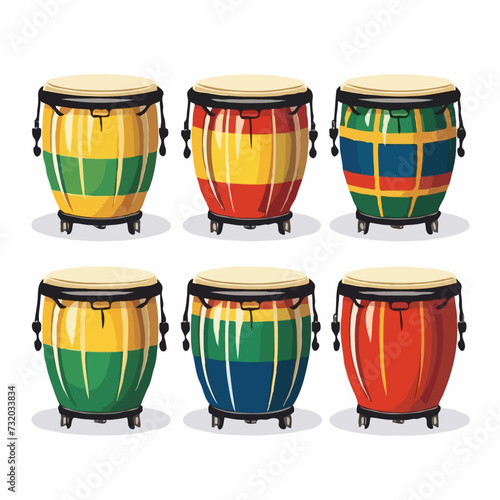  Brazilian drums - vectors set