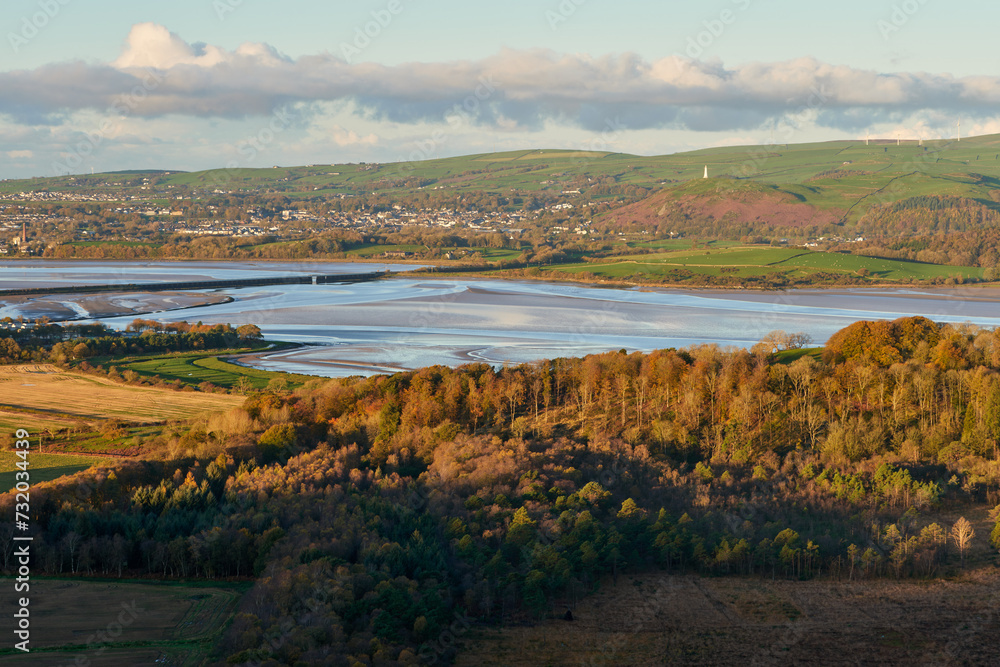 Morecambe Bay and Ulverston viewed from Howbarrow.