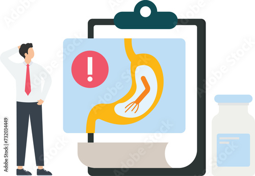 Digestive tract diseases, Examination digestive or presentation, Effect inflammation and diseases concept,

