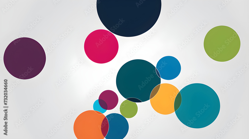 This is a circular Venn diagram graphic image that can be used as a PowerPoint background. Generative AI. This is a circular Venn diagram graphic image that can be used as a PowerPoint background. Generative AI.