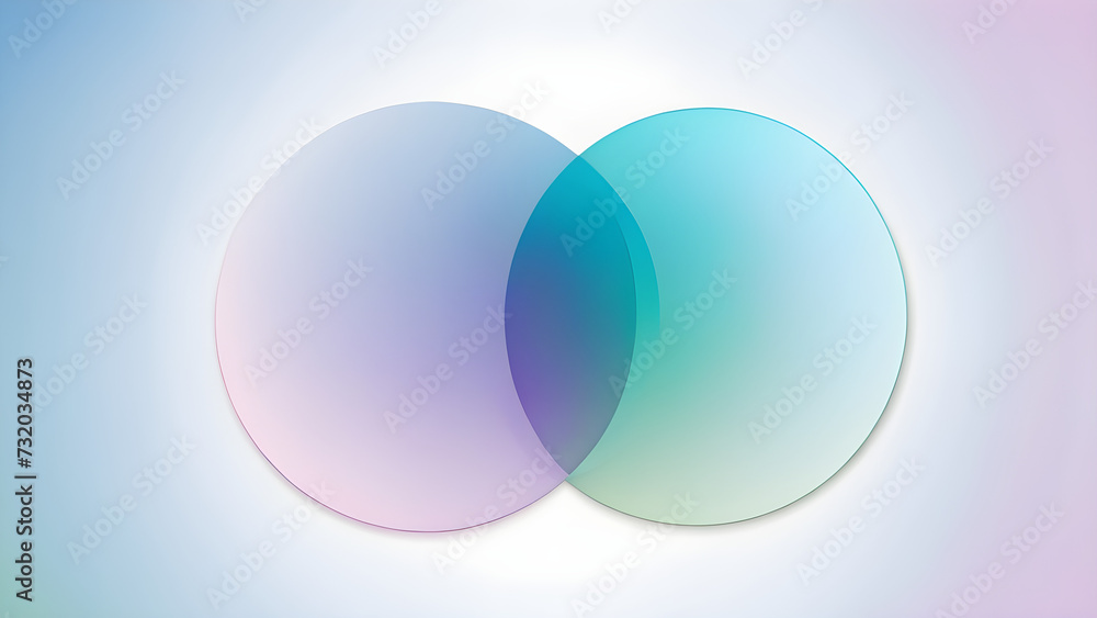 Fototapeta premium This is a circular Venn diagram graphic image that can be used as a PowerPoint background. Generative AI.