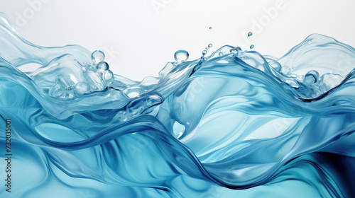 Pure water pattern, white background 