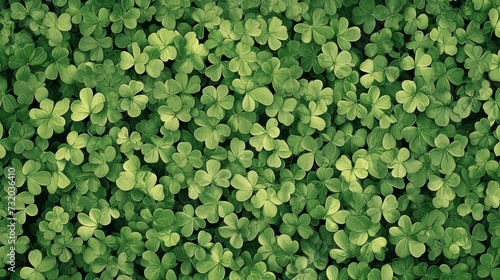 Green clover leaves background. St.Patrick's Day
