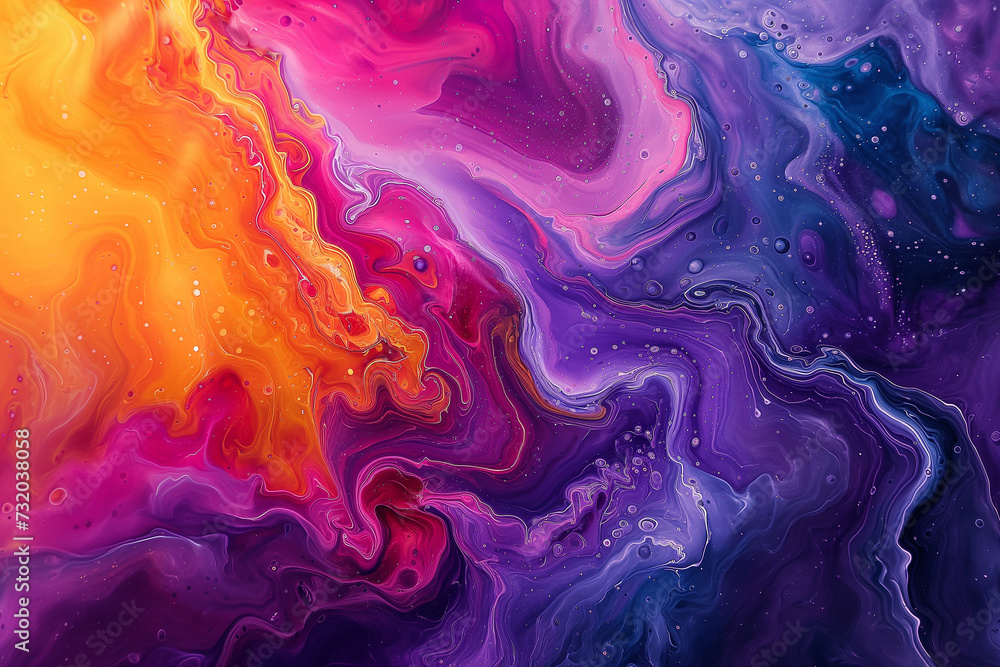 Vibrant colorful fluid art, background