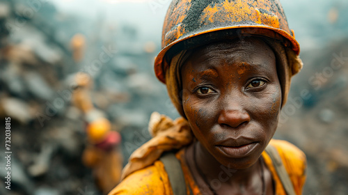 Mujeres trabajando en una mina en el corazón de Africa. Ejemplo de explotación y esclavitud.  © VicPhoto