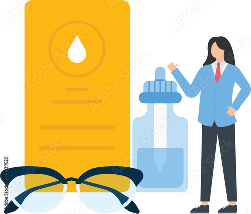 Examining vision and choosing eyeglasses with correction lens, Eyesight medical optical healthcare treatment concept,

