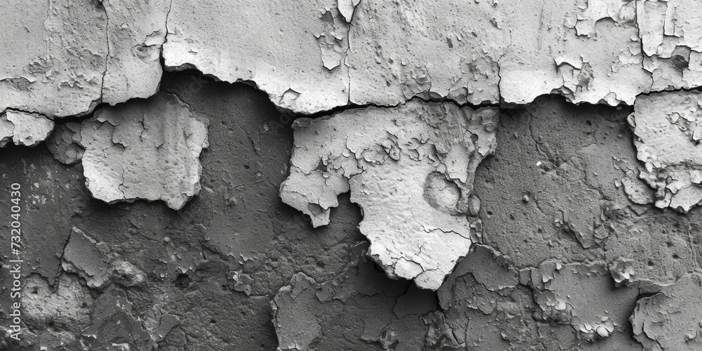 Obraz premium A textured, rough wall surface with grunge and weathered patterns, showcasing aged and vintage architecture.