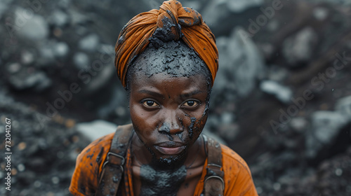 Mujeres trabajando en una mina en el corazón de Africa. Ejemplo de explotación y esclavitud. 