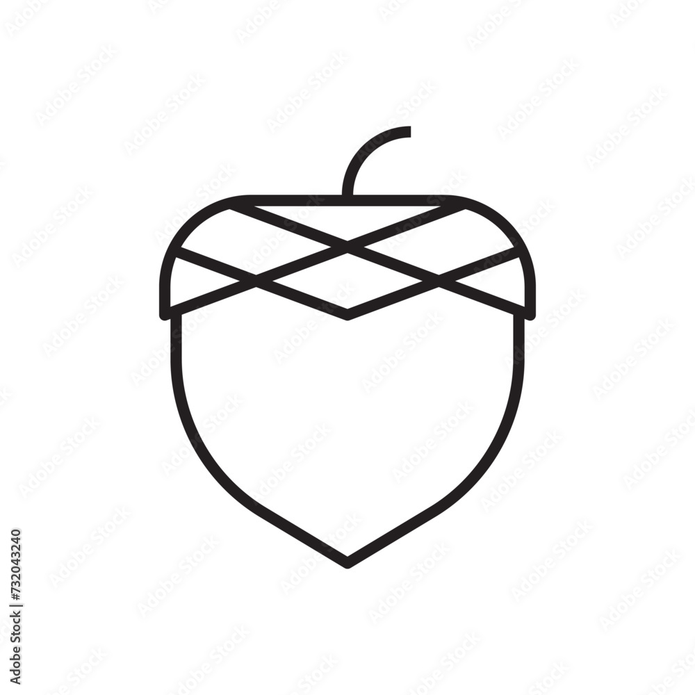 Hazelnut Icon Sign Symbol Vector Hazelnut Icon Sign Symbol Vector