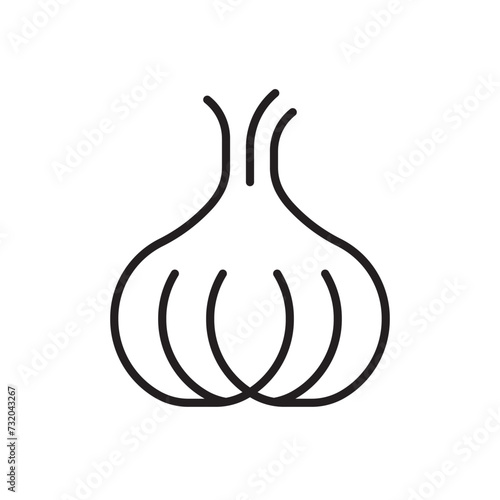 Garlic Icon Sign Symbol Vector