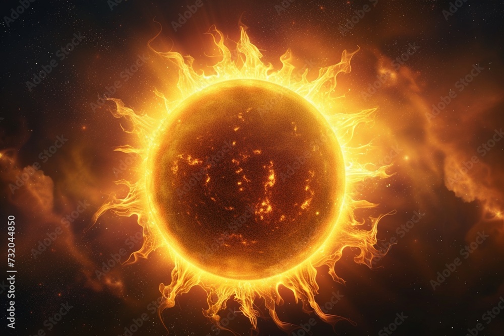 Sun disk with a halo of light on transparent png background Stock ...