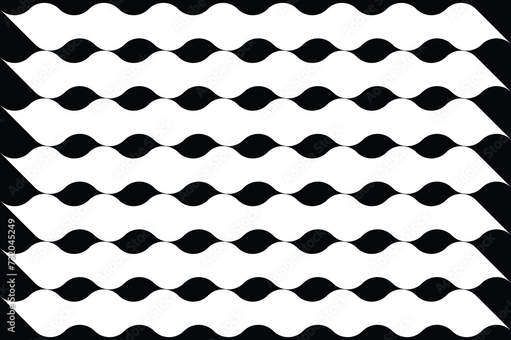 Bauhaus geometric repeat pattern on black background vector illustration. Bauhaus geometric repeat pattern on black background vector illustration.
