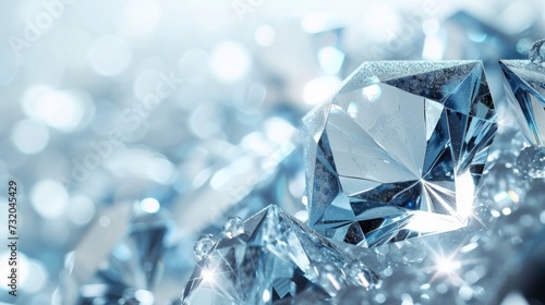 Clean composition featuring abstract diamond shapes on a sleek background