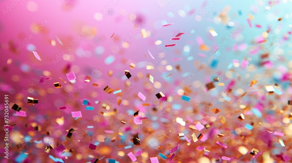 Minimalist background adorned with sparkling confetti, creating a mesmerizing cascade of light and color Minimalist background adorned with sparkling confetti, creating a mesmerizing cascade of light and color