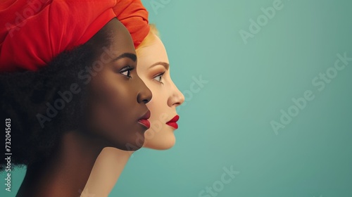 Minimalist composition celebrating the progress and equality of women across ...