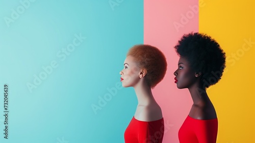 Minimalist composition celebrating the progress and equality of women across ...