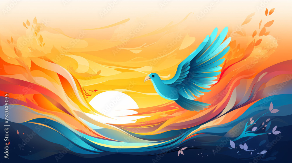 Obraz premium illustration of a bird