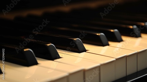Serene photograph of piano keys, evoking a sense of peace and musical harmony