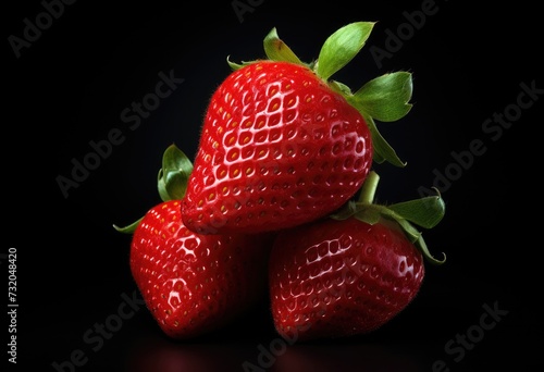 fresh strawberries sitting on top