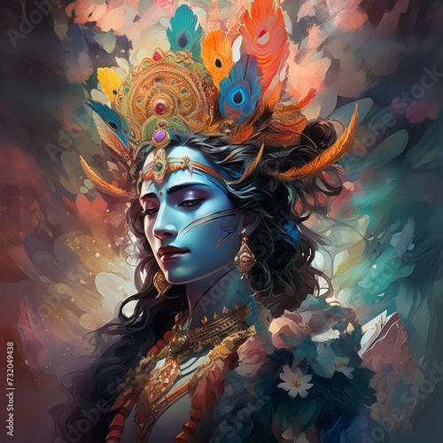 Lord Krishna: Divine Love and Wisdom in Religious Imagery