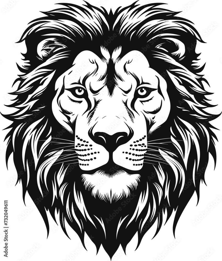 lion head mascot illustration animal head vector strength lion face