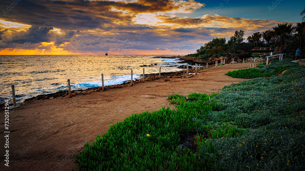 sunset on the beach