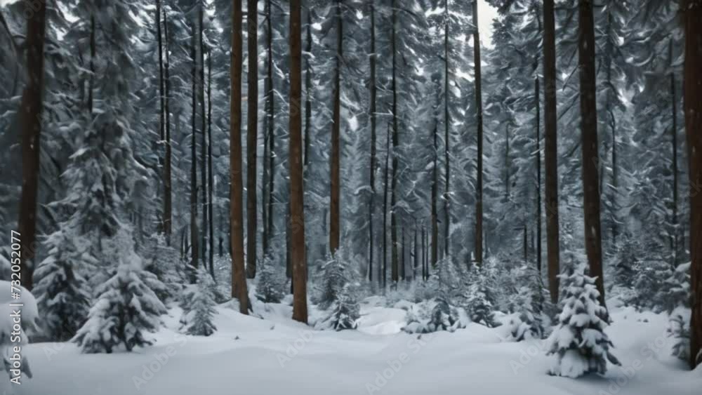 pine forest snow winter snowfall pine forest snow winter snowfall