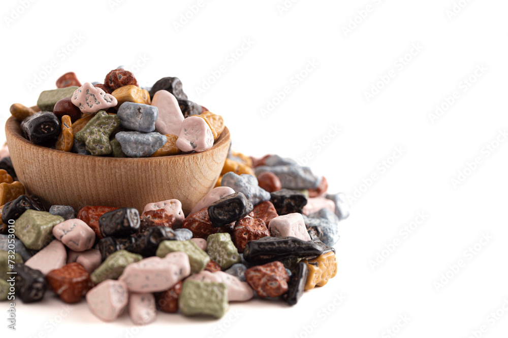 Chocolate Candy Rocks Isolated on a White Background Chocolate Candy Rocks Isolated on a White Background