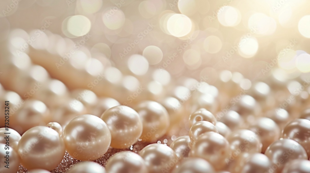 Simple yet captivating backdrop adorned with shimmering pearl beads Simple yet captivating backdrop adorned with shimmering pearl beads
