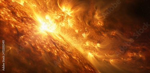 the sun is a bright area of light on the earth