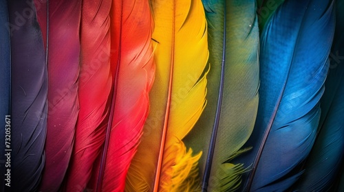 Simple yet mesmerizing image showcasing a myriad of colorful feathers
