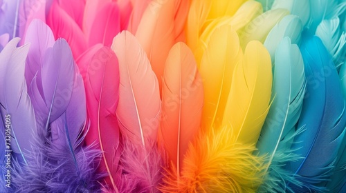 Simple yet mesmerizing image showcasing a myriad of colorful feathers