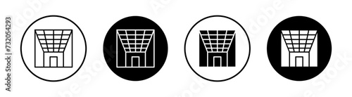 Ceiling frame flat line icon set. Ceiling frame Thin line illustration vector