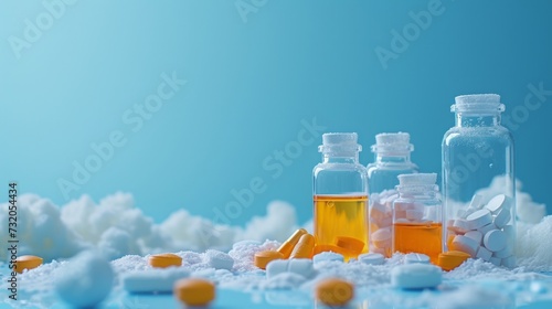 Essence of pharmaceutical elements captured in a minimalist composition