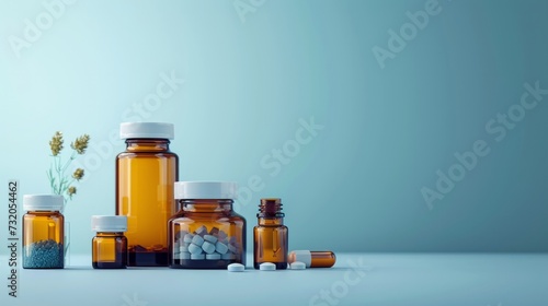 Essence of pharmaceutical elements captured in a minimalist composition