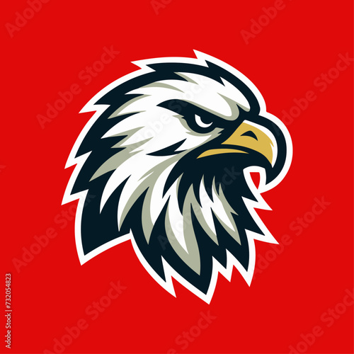 Dynamic Eagle Vector Sports Mascot Logo: Striking Athletic Emblem for Teams & Brands