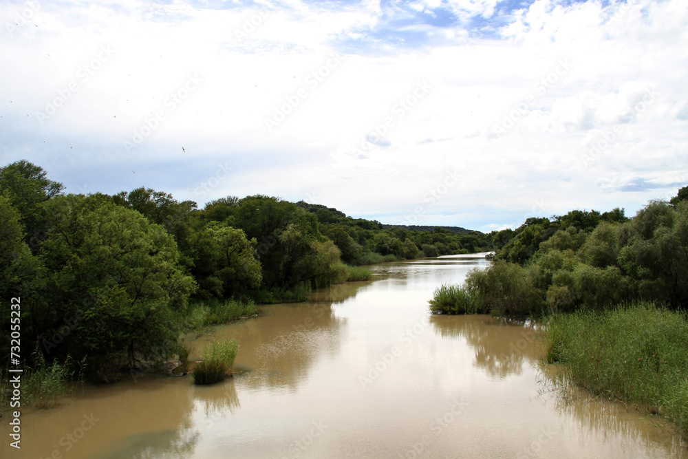 Obraz premium Landscape photos of the Sandrivier river in the Free State, between Ventersburg and Winburg. 