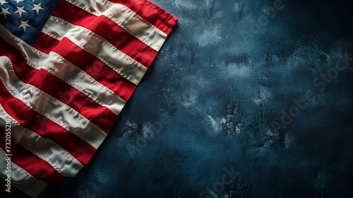 Clean and minimalist holiday photo featuring the serene presence of the Ameri...
