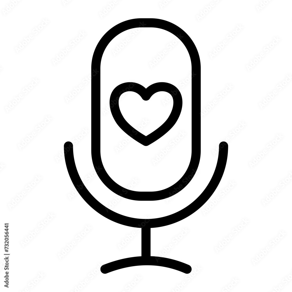 This is the Love Song icon from the Love and Celebration icon collection with an Outline style This is the Love Song icon from the Love and Celebration icon collection with an Outline style